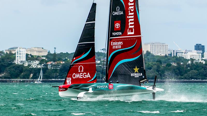 Emirates Team New Zealand - LEQ12 Prototype -  Day 58, January 24, 2024 - Auckland photo copyright Sam Thom / America's Cup taken at Royal New Zealand Yacht Squadron and featuring the AC40 class