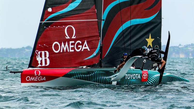 Emirates Team New Zealand - LEQ12 Prototype -  Day 58, January 24, 2024 - Auckland photo copyright Sam Thom / America's Cup taken at Royal New Zealand Yacht Squadron and featuring the AC40 class