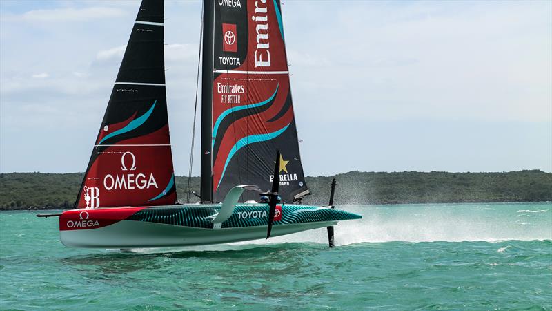 Emirates Team New Zealand - LEQ12 Prototype -  Day 58, January 24, 2024 - Auckland photo copyright Sam Thom / America's Cup taken at Royal New Zealand Yacht Squadron and featuring the AC40 class