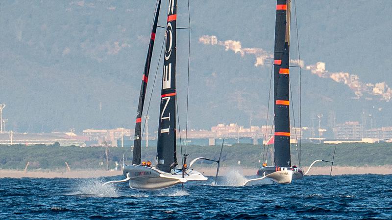 INEOS Britannia - AC40's - Day 23 - January 23, 2024 - Barcelona photo copyright Paul Todd/America's Cup taken at Royal Yacht Squadron and featuring the AC40 class