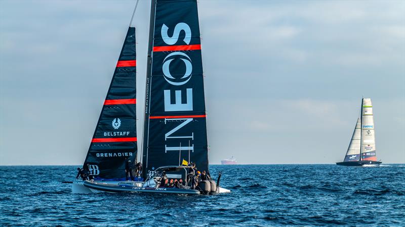 INEOS Britannia - AC40's - Day 23 - January 23, 2024 - Barcelona photo copyright Paul Todd/America's Cup taken at Royal Yacht Squadron and featuring the AC40 class