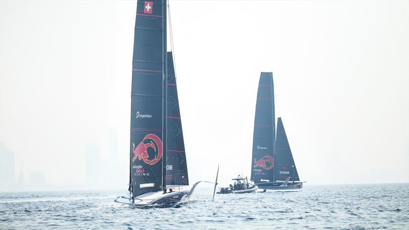 Alinghi  Red Bull Racing - AC40 - Day 71 - January 23, 2023 - Jeddah photo copyright Alex Carabi / America's Cup taken at Société Nautique de Genève and featuring the AC40 class
