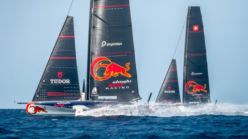 Alinghi  Red Bull Racing - AC40 - Day 72 - January 24, 2023 - Jeddah photo copyright Alex Carabi / America's Cup taken at Société Nautique de Genève and featuring the AC40 class