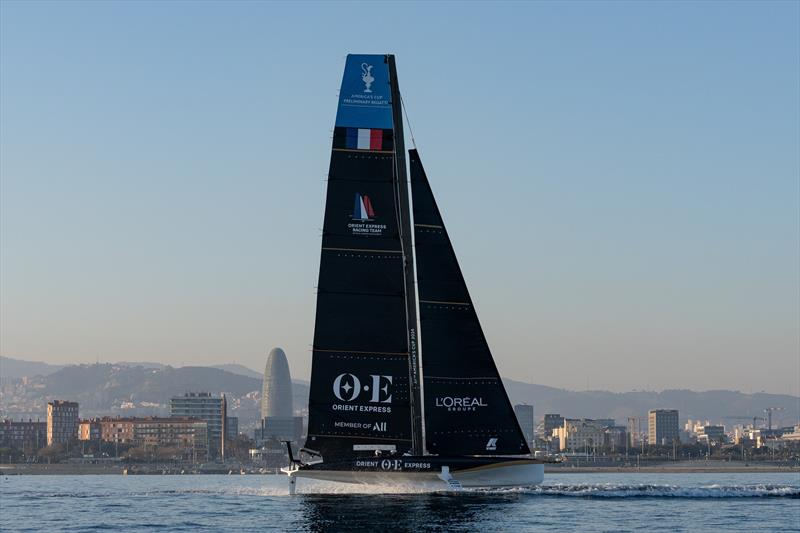 Orient Express Racing Team - AC40 - Day 1 - January 24, 2023 - Barcelona photo copyright Martin Keruzore OERT taken at Yacht Club de France and featuring the AC40 class