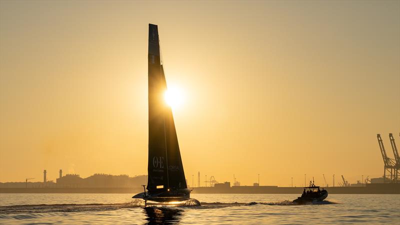 Orient Express Racing Team - AC40 - Day 1 - January 24, 2023 - Barcelona photo copyright Martin Keruzore OERT taken at Yacht Club de France and featuring the AC40 class