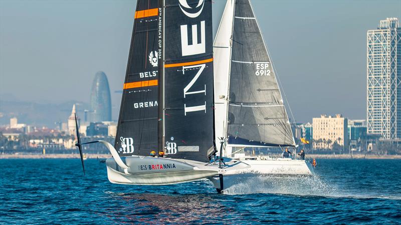 INEOS Britannia - AC40's - Day 24 - January 25, 2024 - Barcelona - photo © Paul Todd/America's Cup