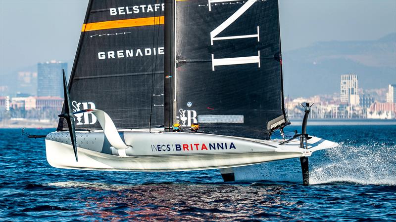 INEOS Britannia - AC40's - Day 24 - January 25, 2024 - Barcelona photo copyright Paul Todd/America's Cup taken at Royal Yacht Squadron and featuring the AC40 class