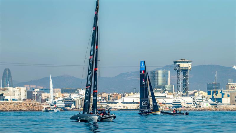 INEOS Britannia and Orient Express Racing Team - AC40's - Day 24 - January 25, 2024 - Barcelona - photo © Paul Todd/America's Cup