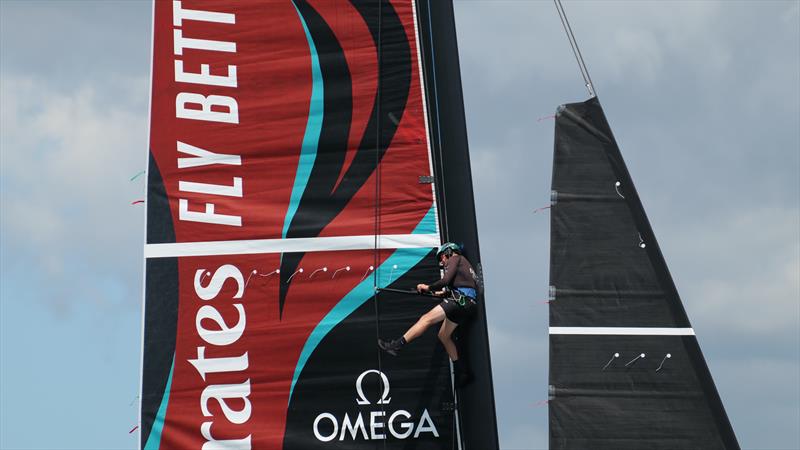 Emirates Team New Zealand - LEQ12 Prototype -  Day 59, January 26, 2024 - Auckland photo copyright Sam Thom / America's Cup taken at Royal New Zealand Yacht Squadron and featuring the AC40 class