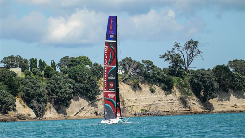 Emirates Team New Zealand - LEQ12 Prototype -  Day 59, January 26, 2024 - Auckland photo copyright Sam Thom / America's Cup taken at Royal New Zealand Yacht Squadron and featuring the AC40 class