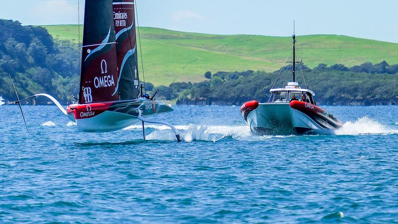 Emirates Team New Zealand - LEQ12 Prototype -  Day 59, January 26, 2024 - Auckland photo copyright Sam Thom / America's Cup taken at Royal New Zealand Yacht Squadron and featuring the AC40 class