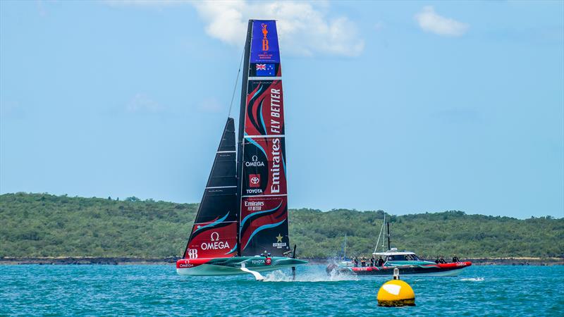 Emirates Team New Zealand - LEQ12 Prototype -  Day 59, January 26, 2024 - Auckland photo copyright Sam Thom / America's Cup taken at Royal New Zealand Yacht Squadron and featuring the AC40 class