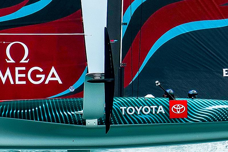 Port foil - Emirates Team New Zealand - LEQ12 Prototype -  Day 55, January 18, 2024 - Auckland - photo © Sam Thom / America's Cup