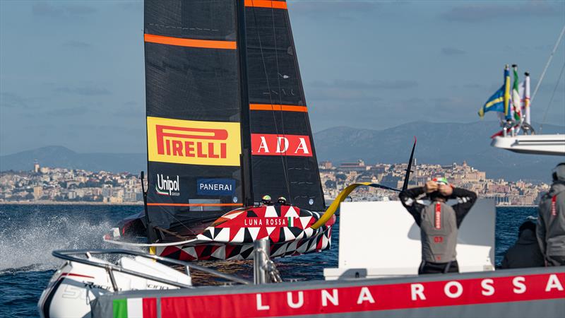 Luna Rossa Prada Pirelli - LEQ12 - Day 115 - January 29, 2024 - Cagliari photo copyright Ivo Rovira / America's Cup taken at Circolo della Vela Sicilia and featuring the AC40 class