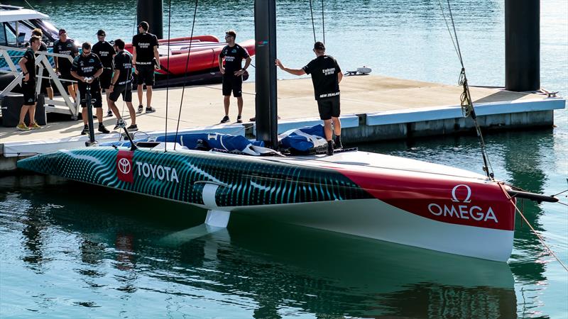 Emirates Team New Zealand - LEQ12 Prototype -  Day 61, January 31, 2024 - Auckland photo copyright Sam Thom / America's Cup taken at Royal New Zealand Yacht Squadron and featuring the AC40 class