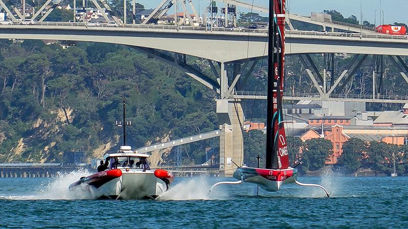 Emirates Team New Zealand - LEQ12 Prototype -  Day 61, January 31, 2024 - Auckland photo copyright Sam Thom / America's Cup taken at Royal New Zealand Yacht Squadron and featuring the AC40 class