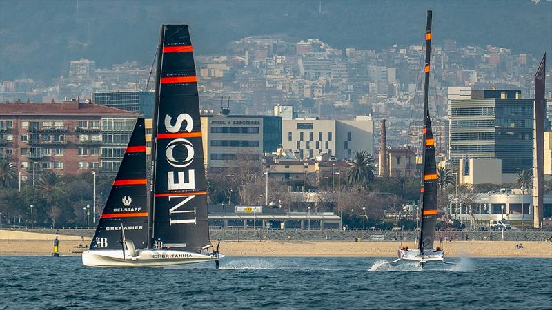 INEOS Britannia - AC40 - Day 29 - February 1, 2024 - Barcelona photo copyright Paul Todd/America's Cup taken at Royal Yacht Squadron and featuring the AC40 class