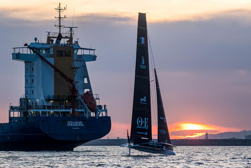 Orient Express Racing Team - AC40 - Day 5 - February 7, 2024 - Barcelona photo copyright Job Vermeulen / America's Cup taken at Yacht Club de France and featuring the AC40 class