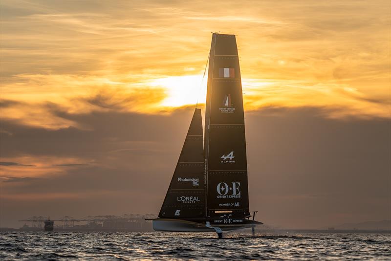 Orient Express Racing Team - AC40 - Day 5 - February 7, 2024 - Barcelona photo copyright Job Vermeulen / America's Cup taken at Yacht Club de France and featuring the AC40 class