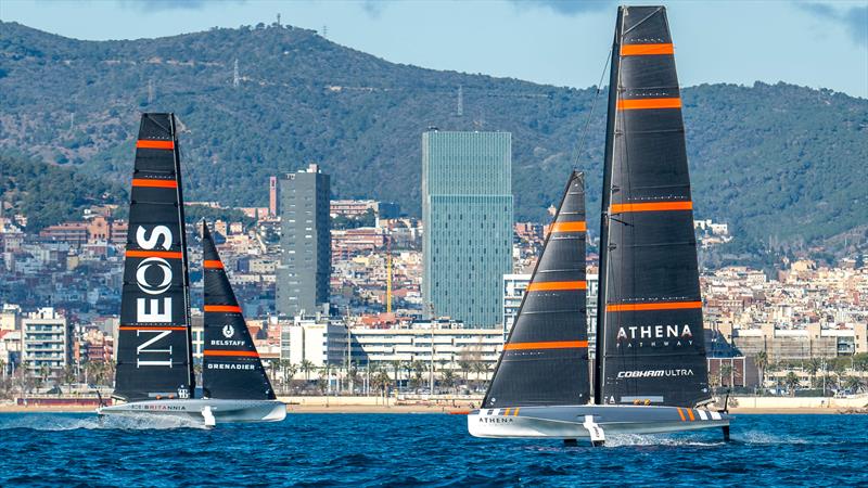 INEOS Britannia - AC40 - Day 31 - February 12, 2024 - Barcelona - photo © Paul Todd/America's Cup