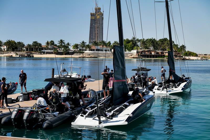 Alinghi Red Bull Racing - AC40 - Day 75 - February 12, 2024 - Jeddah, Saudi Arabia photo copyright Alex Carabi / America's Cup taken at Société Nautique de Genève and featuring the AC40 class