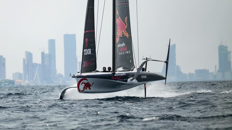 Alinghi Red Bull Racing - AC40 - Day 76 - February 13, 2024 - Jeddah, Saudi Arabia photo copyright Alex Carabi / America's Cup taken at Société Nautique de Genève and featuring the AC40 class