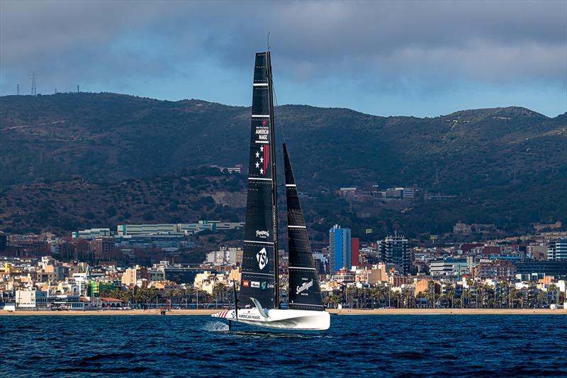 American Magic - AC40 - Day 90 - February 13, 2024 - Barcelona photo copyright Ugo Fonolla / America's Cup taken at New York Yacht Club and featuring the AC40 class