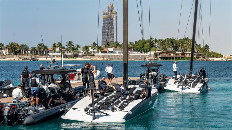 Alinghi Red Bull Racing - AC40 - Day 77 - February 14, 2024 - Jeddah, Saudi Arabia photo copyright Alex Carabi / America's Cup taken at Société Nautique de Genève and featuring the AC40 class