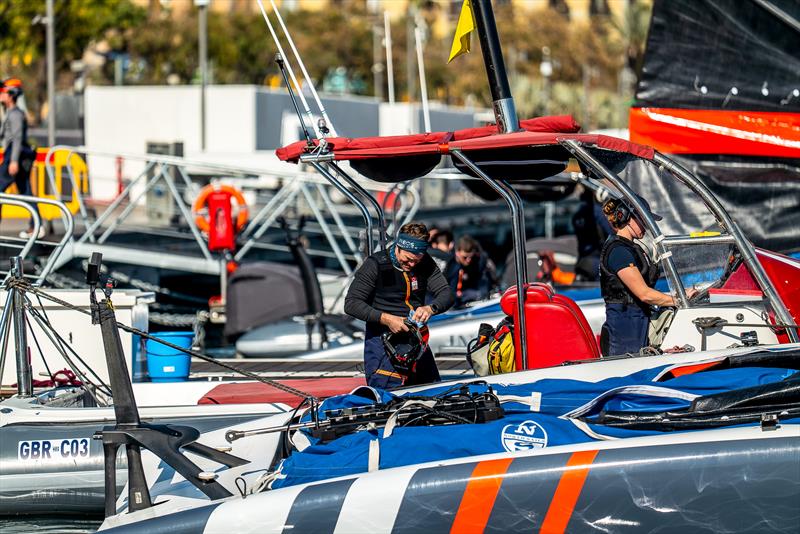 INEOS Britannia - AC40 - Day 33 - February 14, 2024 - Barcelona photo copyright Paul Todd/America's Cup taken at Royal Yacht Squadron and featuring the AC40 class