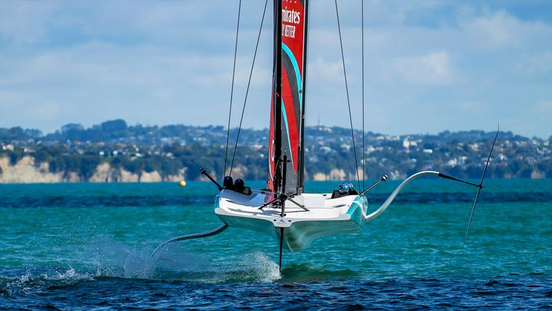 Emirates Team New Zealand - AC40 - Day 64 - Auckland - February 15, 2024 photo copyright Sam Thom/America's Cup taken at Royal New Zealand Yacht Squadron and featuring the AC40 class