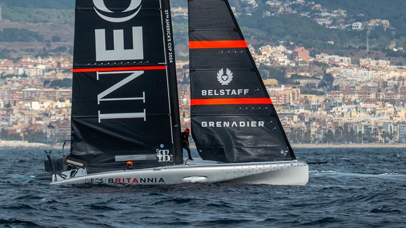 INEOS Britannia - AC40 - Day 34 - February 16, 2024 - Barcelona photo copyright Paul Todd/America's Cup taken at Royal Yacht Squadron and featuring the AC40 class