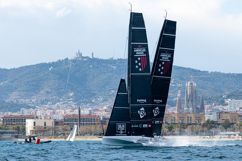 American Magic - AC40 - Day 96 - February 27, 2024 - Barcelona photo copyright Ugo Fonolla / America's Cup taken at New York Yacht Club and featuring the AC40 class