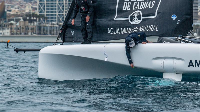 Topside crack - American Magic - AC40 - Day 99 - March 4, 2024 - Barcelona - photo © Job Vermeulen / America's Cup