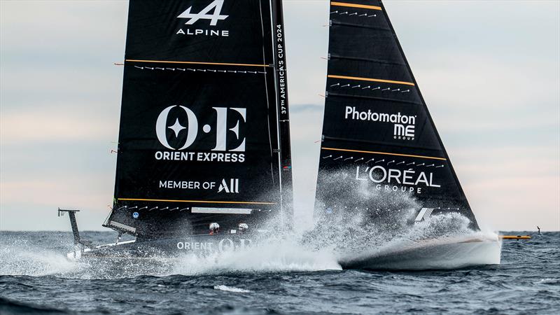 Orient Express (FRA) - AC40 - Day 7 - March 4, 2024 - Barcelona photo copyright Paul Todd/America's Cup taken at Yacht Club de France and featuring the AC40 class