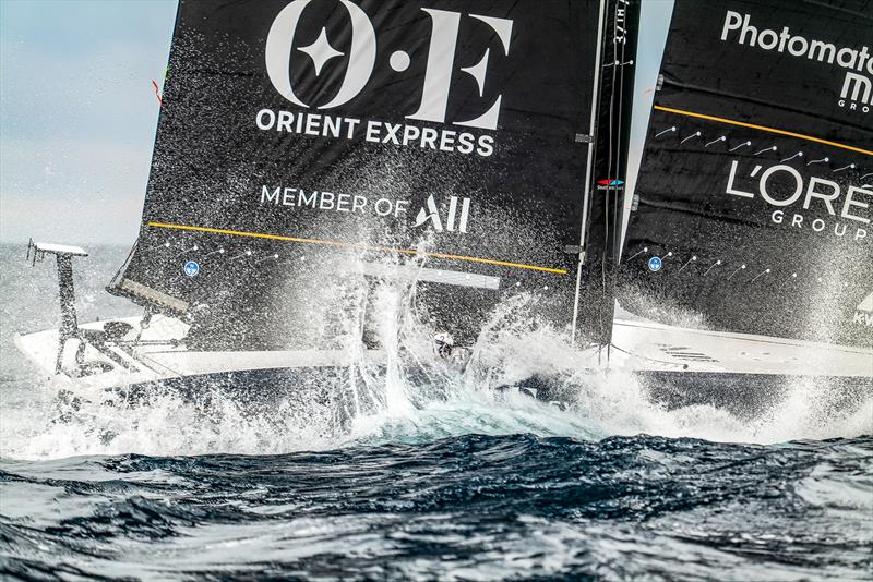 Orient Express (FRA) - AC40 - Day 7 - March 4, 2024 - Barcelona photo copyright Paul Todd/America's Cup taken at Yacht Club de France and featuring the AC40 class