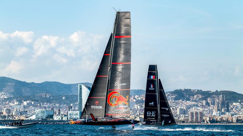 Orient Express (FRA) - AC40 - Day 9 - March 6, 2024 - Barcelona photo copyright Paul Todd/America's Cup taken at Yacht Club de France and featuring the AC40 class