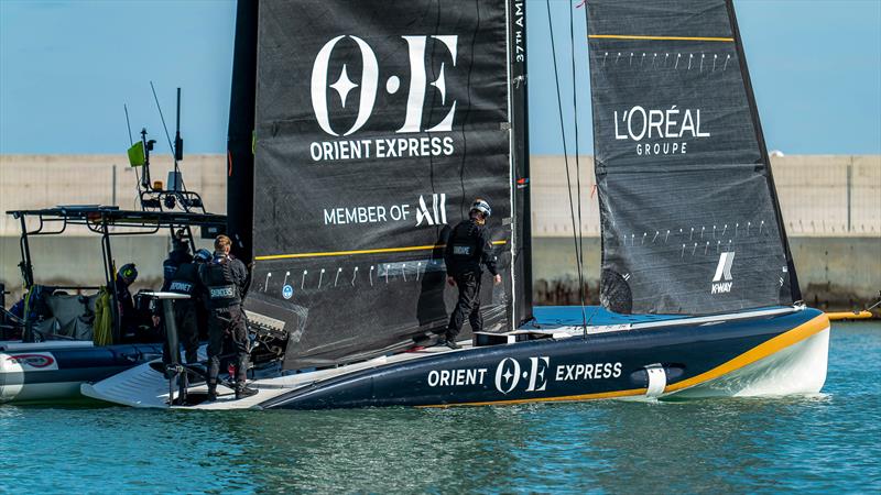 Orient Express (FRA) - AC40 - Day 10 - March 7, 2024 - Barcelona photo copyright Paul Todd/America's Cup taken at Yacht Club de France and featuring the AC40 class