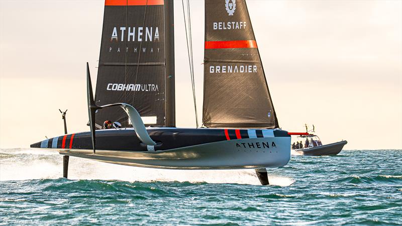 INEOS Britannia - AC40-B - Day 4 - March 12, 2024 - Barcelona photo copyright Ugo Fonolla / America's Cup taken at Royal Yacht Squadron and featuring the AC40 class