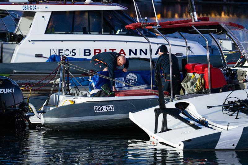 INEOS Britannia - AC40-B - Day 4 - March 12, 2024 - Barcelona photo copyright Ugo Fonolla / America's Cup taken at Royal Yacht Squadron and featuring the AC40 class