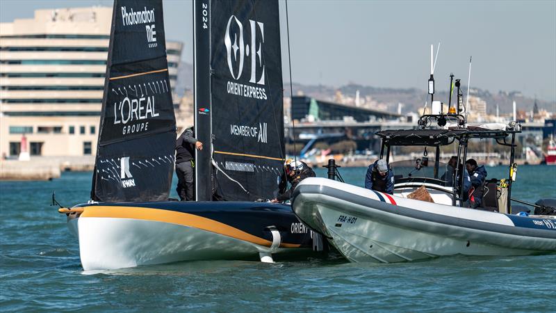 Orient Express (FRA) - AC40 - Day 12 - March 13, 2024 - Barcelona photo copyright Paul Todd/America's Cup taken at Yacht Club de France and featuring the AC40 class