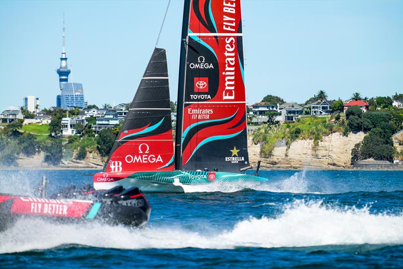 Emirates Team New Zealand - AC40 - Day 71 - March 19, 2024 - Auckland photo copyright Sam Thom/America's Cup taken at Royal New Zealand Yacht Squadron and featuring the AC40 class