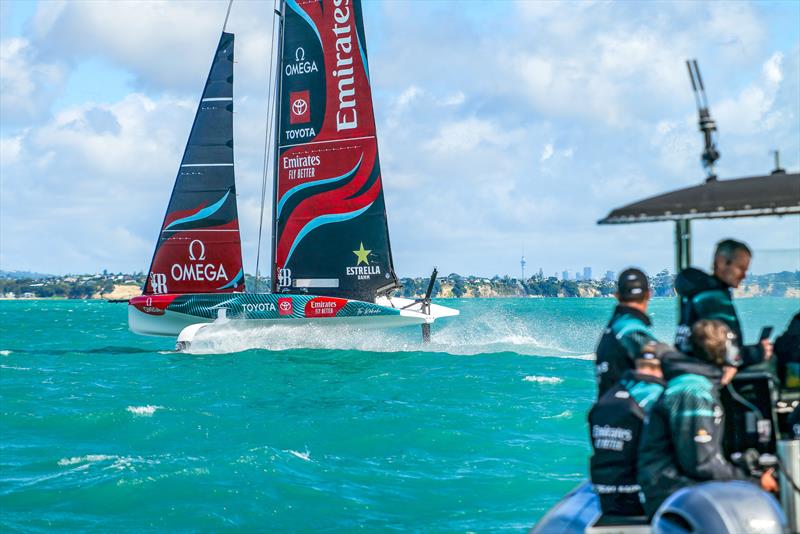 Emirates Team New Zealand - AC40 - Day 73 - March 28, 2024 - Auckland photo copyright Sam Thom/America's Cup taken at Royal New Zealand Yacht Squadron and featuring the AC40 class