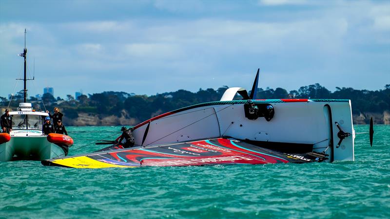 Emirates Team New Zealand - AC40 - Day 73 - March 28, 2024 - Auckland photo copyright Sam Thom/America's Cup taken at Royal New Zealand Yacht Squadron and featuring the AC40 class