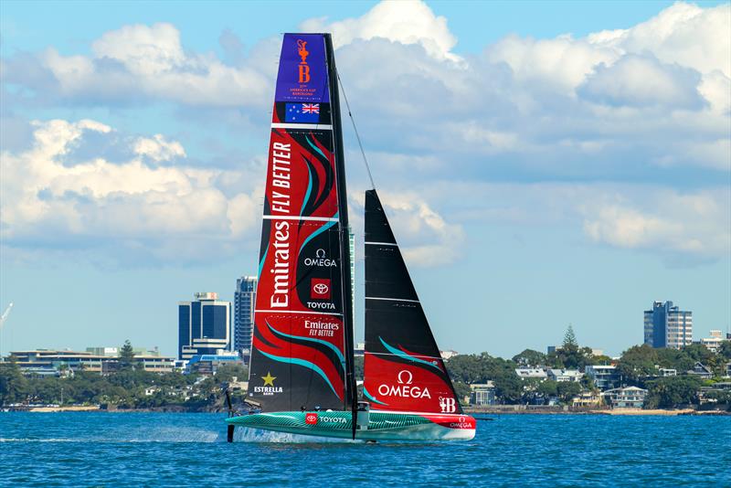 Emirates Team New Zealand - AC40 - Day 74 - April 3, 2024 - Auckland photo copyright Sam Thom/America's Cup taken at Royal New Zealand Yacht Squadron and featuring the AC40 class