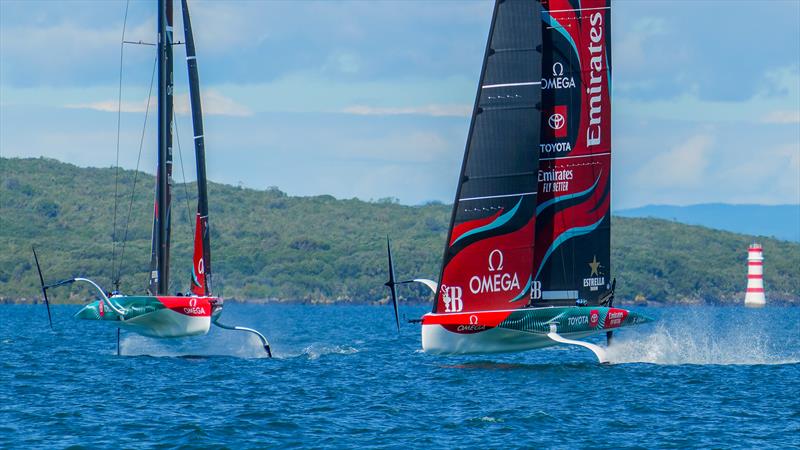 Emirates Team New Zealand - AC40 - Day 74 - April 3, 2024 - Auckland photo copyright Sam Thom/America's Cup taken at Royal New Zealand Yacht Squadron and featuring the AC40 class