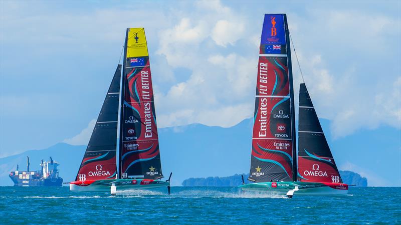 Emirates Team New Zealand - AC40 - Day 74 - April 3, 2024 - Auckland photo copyright Sam Thom/America's Cup taken at Royal New Zealand Yacht Squadron and featuring the AC40 class