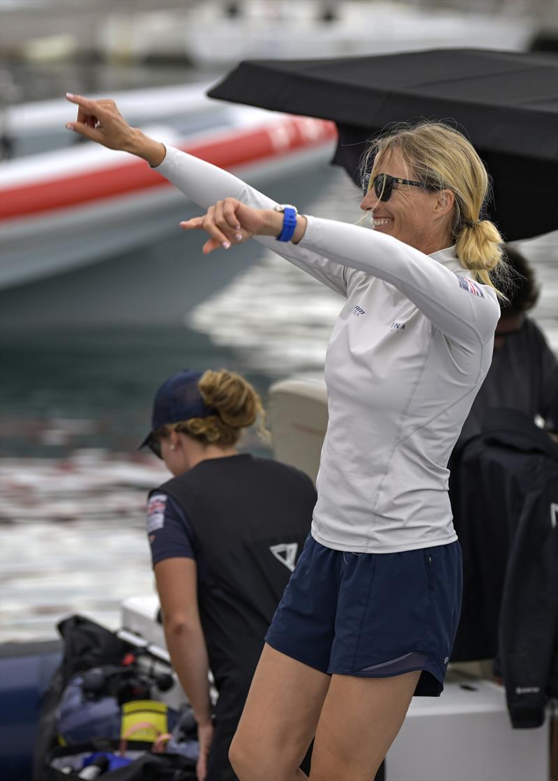 Athena Pathway dock out ahead of the Puig Women's America's Cup Final - October 12, 2024 photo copyright David Maynard / www.alleycatphotographer.com taken at  and featuring the AC40 class