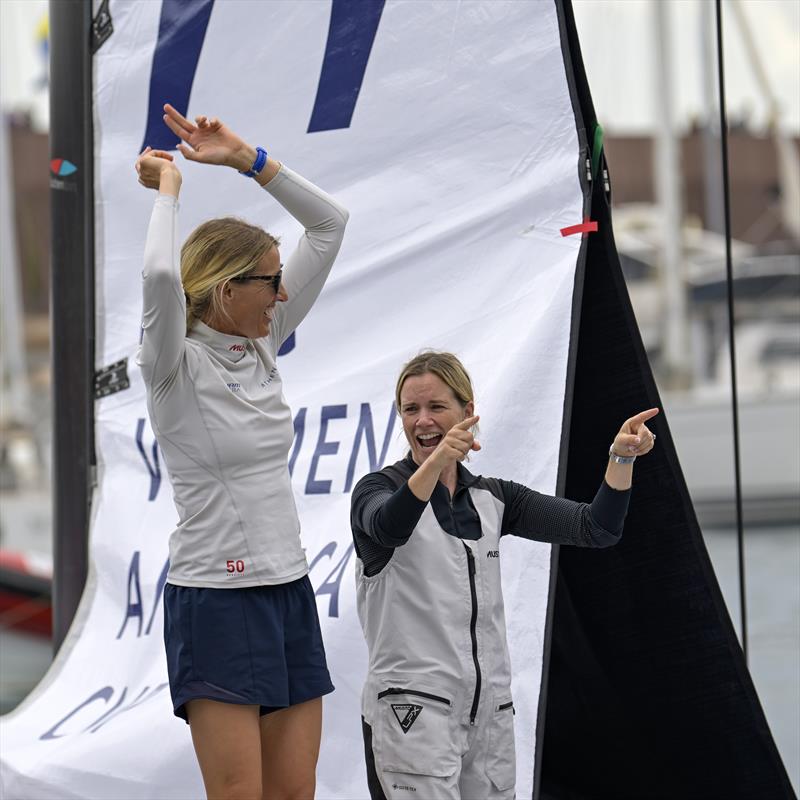 Athena Pathway dock out ahead of the Puig Women's America's Cup Final - October 12, 2024 photo copyright David Maynard / www.alleycatphotographer.com taken at  and featuring the AC40 class