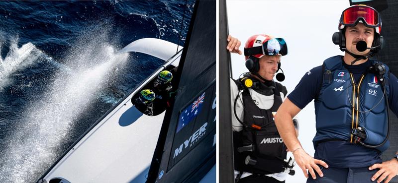 Team Andoo Australia (left) and Enzo Balanger, France (left) - 2024 Youth America's Cup - photo © Ian Roman/Beatrice Columbo