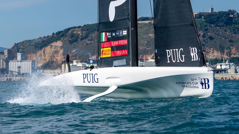 Luna Rossa Prada Pirelli Women's Team - Race Day 4 - Group A - Puig Women's America's Cup, Final.   - October 11, 2024 photo copyright Ian Roman / America's Cup taken at Real Club Nautico de Barcelona and featuring the AC40 class